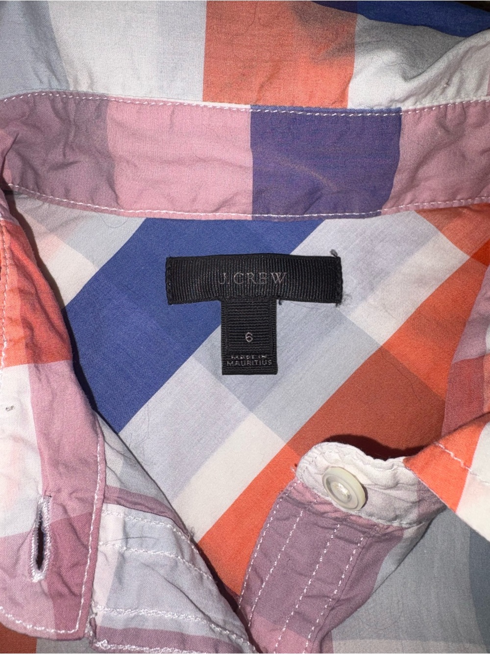 J. Crew Multicolor Plaid Pop-over